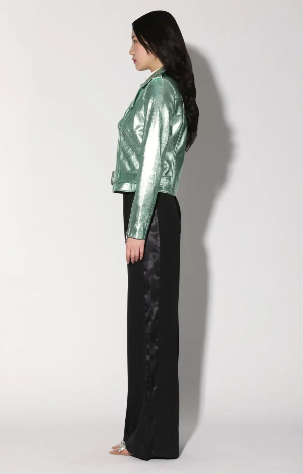 Walter Baker Allison Jacket, Mint Metallic-Leather>Women Leather