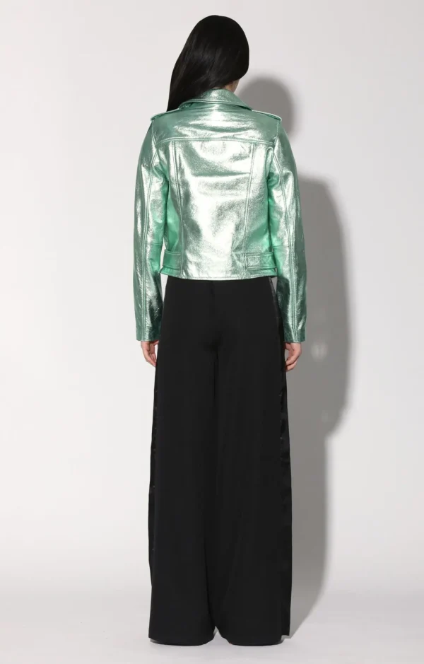 Walter Baker Allison Jacket, Mint Metallic-Leather>Women Leather