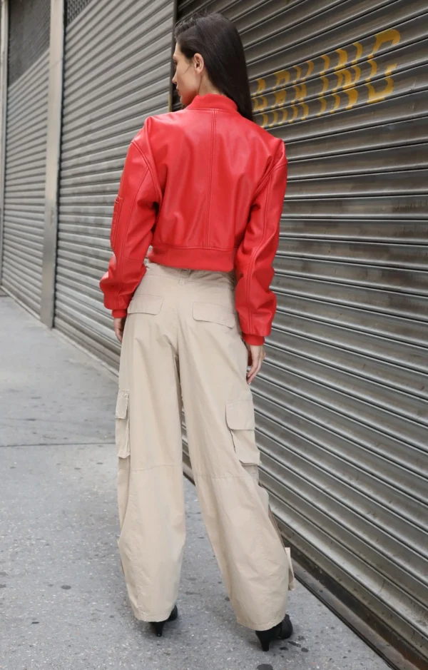 Walter Baker Andrea Jacket, Scarlet-Leather>Women Leather