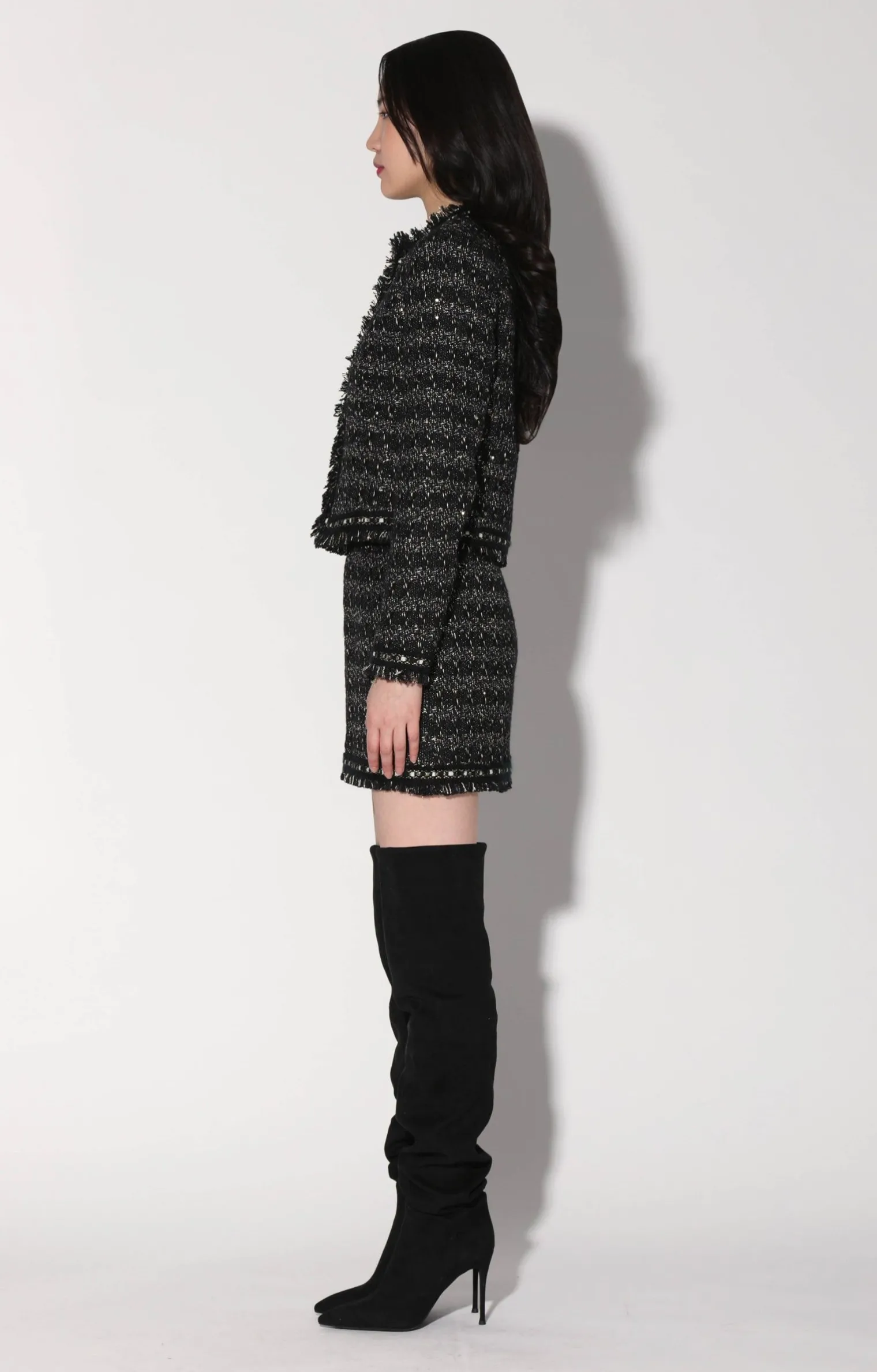 carla_jacket_tribeca_twee_2.webp Walter Baker Carla Jacket, Tribeca Tweed Black Black>Women Jackets