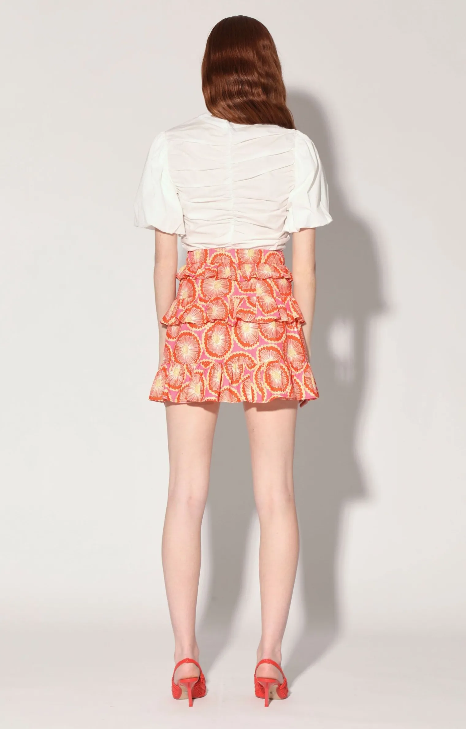 christie_skirt_orange_blo_3.webp Walter Baker Christie Skirt, Orange Blossom>Women Bottoms