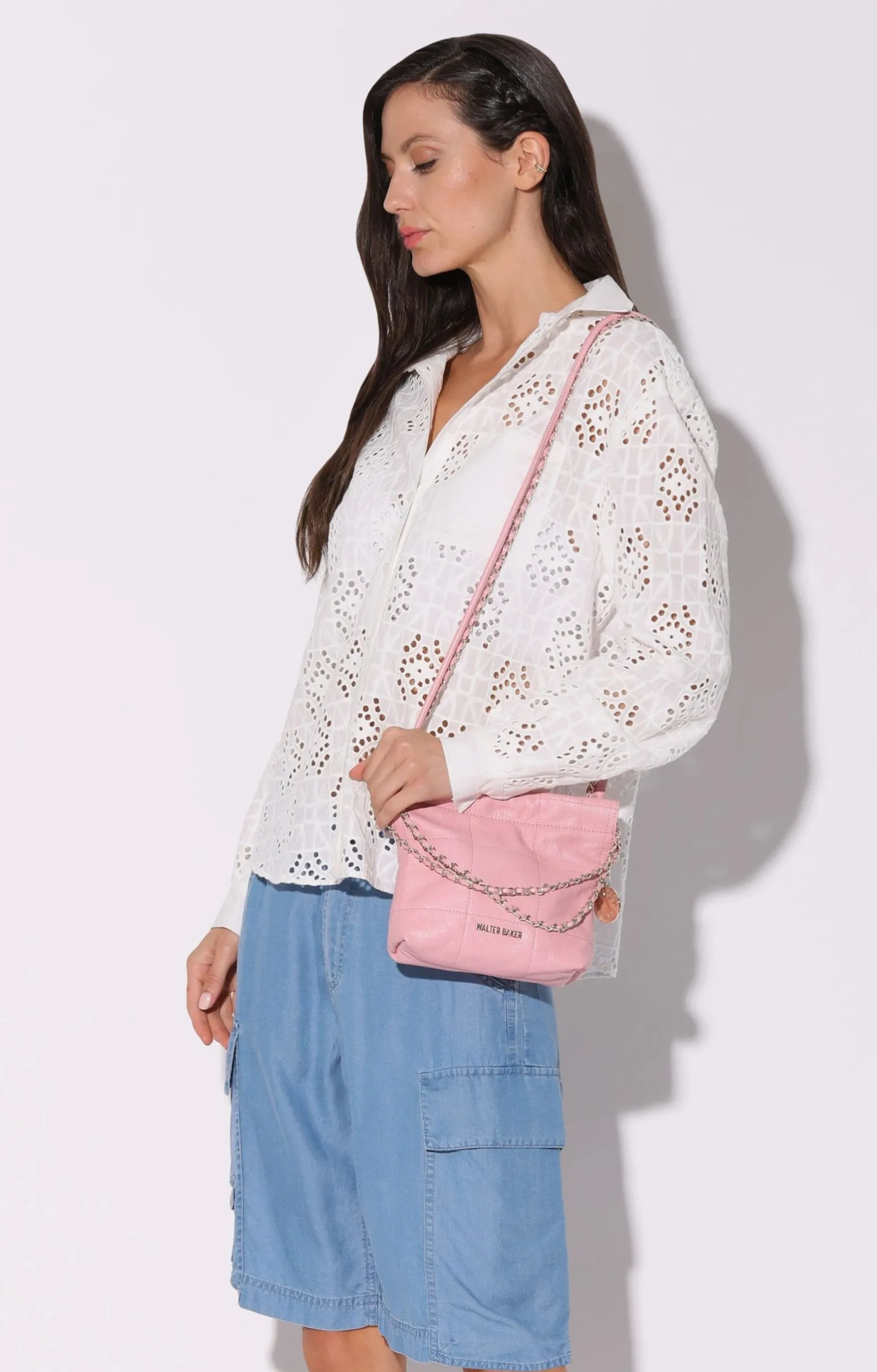 cleo_mini_crossbody_taffy_1.webp Walter Baker Cleo Mini Crossbody, Taffy>Women Handbags