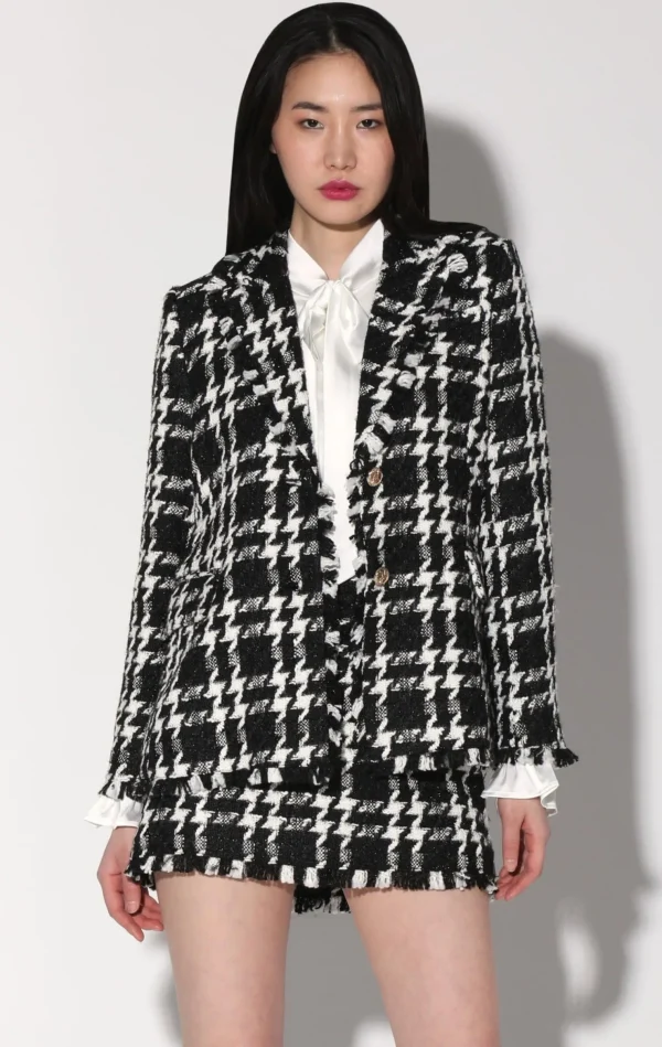 Walter Baker Damon Blazer, Heritage Tweed Black>Women Jackets