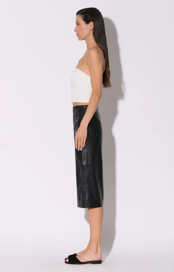 Walter Baker Galette Skirt, Black-Leather>Women Leather