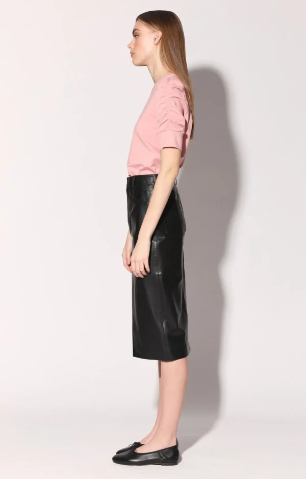 Walter Baker Glynice Skirt, Black-Leather>Women Bottoms