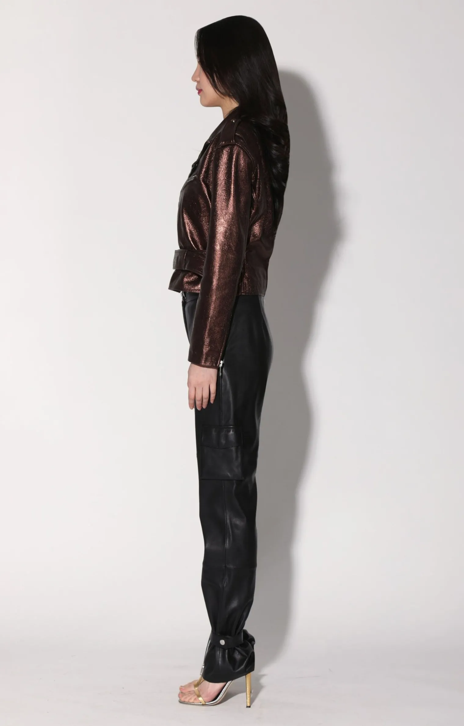 jordy_jacket_bronze_leath_2.webp Walter Baker Jordy Jacket, Bronze Leather>Women Leather