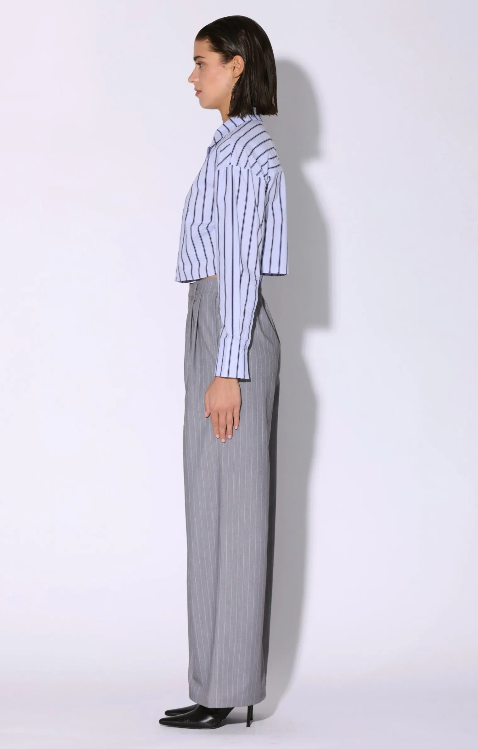 kaiden_pant_heather_pin_s_2.webp Walter Baker Kaiden Pant, Heather Pin Stripe>Women Bottoms