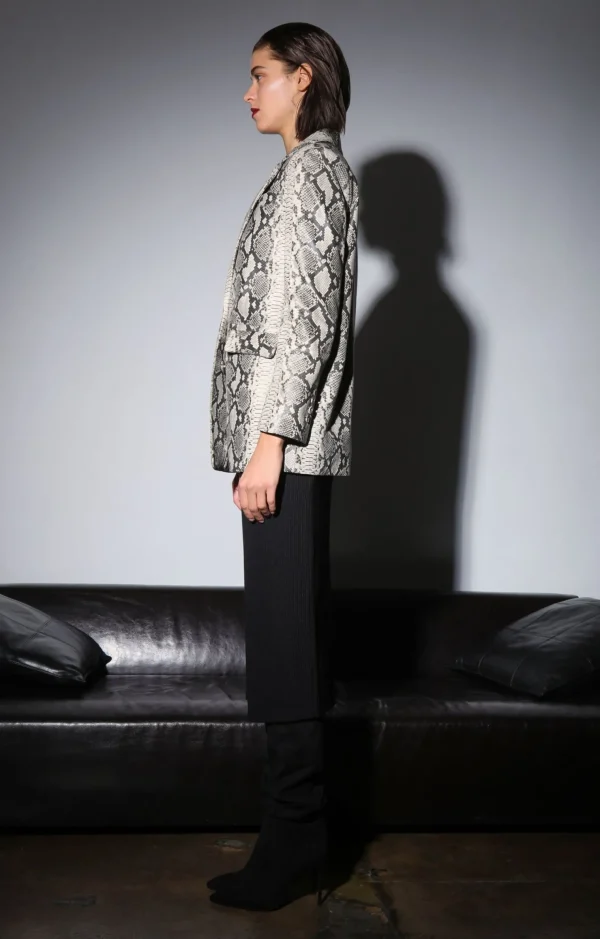 Walter Baker Kiki Blazer, Grey Snake-Leather>Women Leather