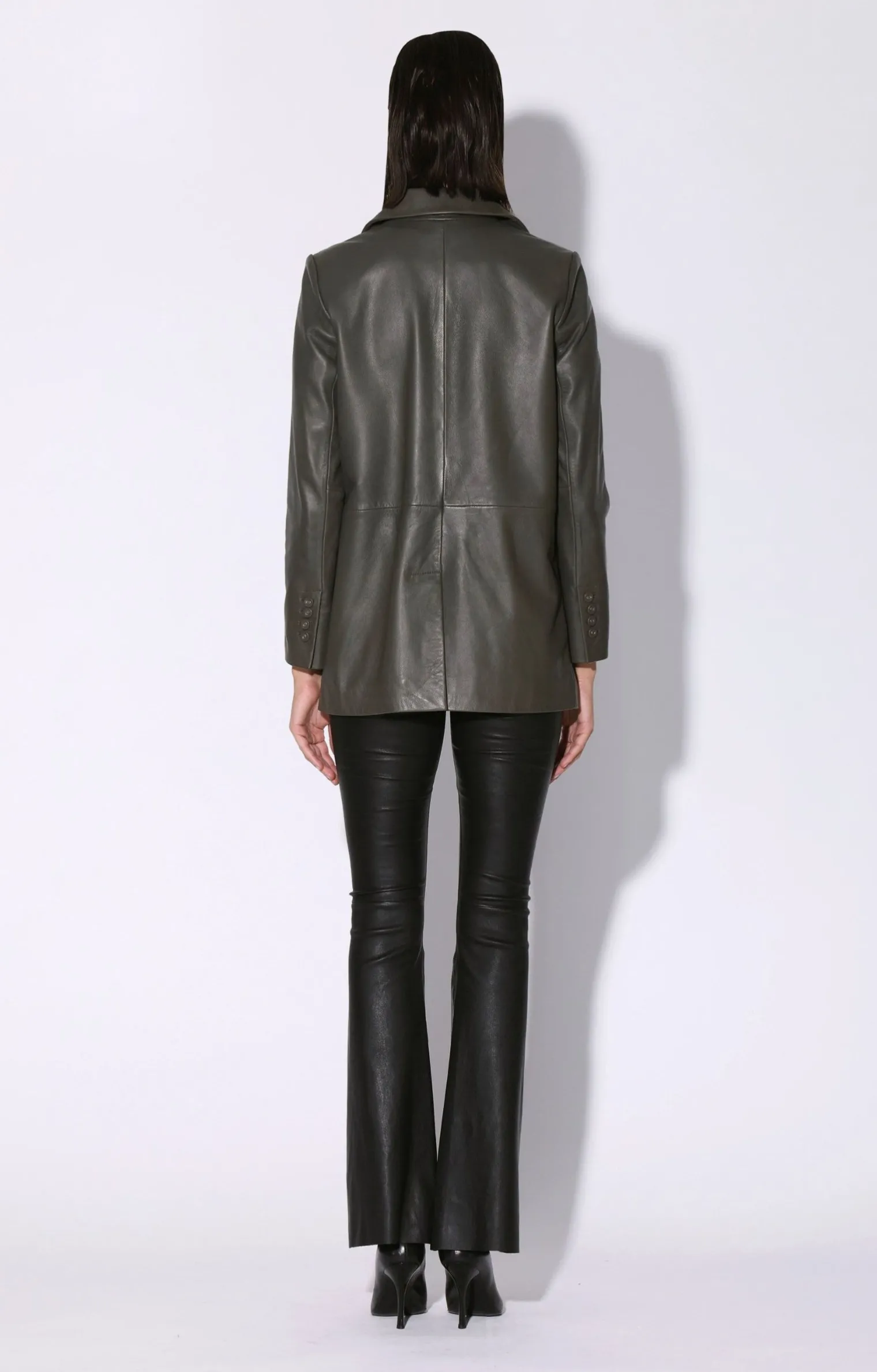 kiki_blazer_mossleather_3.webp Walter Baker Kiki Blazer, Moss-Leather>Women Leather