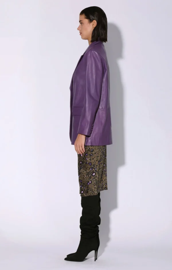 Walter Baker Kira Blazer, Amethyst-Leather>Women Jackets