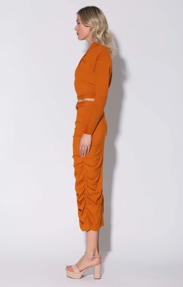 Walter Baker Kody Skirt, Rust>Women Bottoms