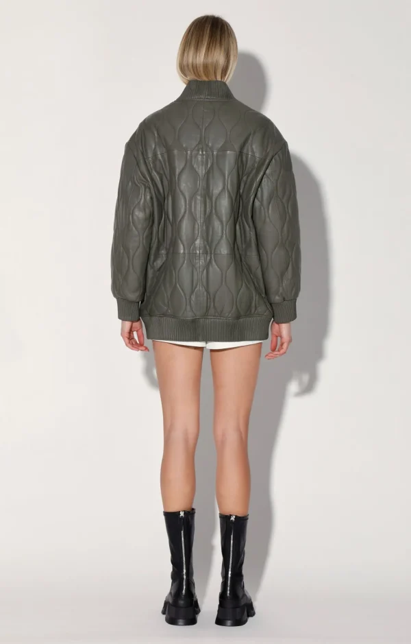 Walter Baker Kyrie Jacket, Army-Puffer Leather>Women Leather
