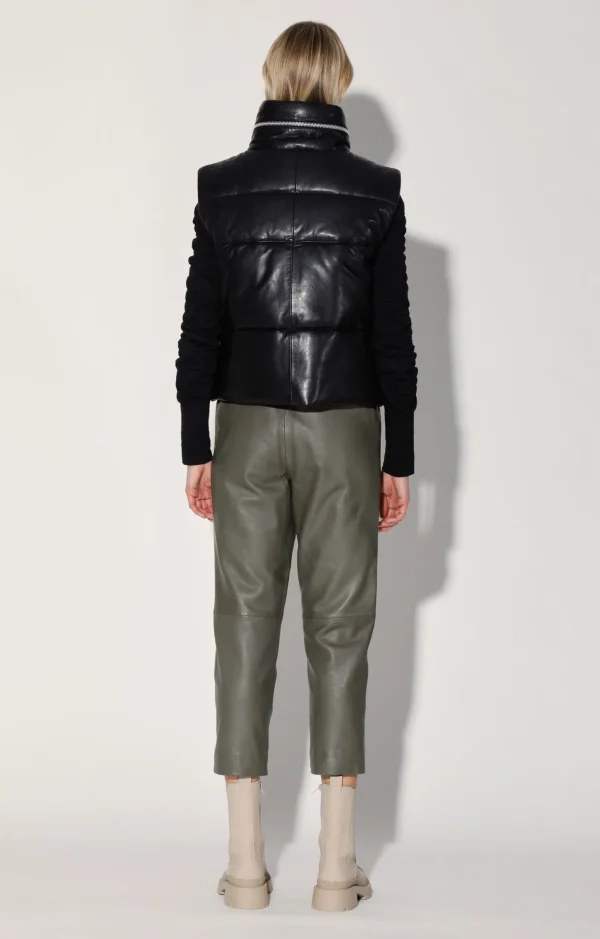 Walter Baker Landon Vest, Black-Puffer Leather>Women Leather