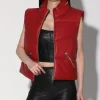Walter Baker Landon Vest, Red-Puffer Leather>Women Leather