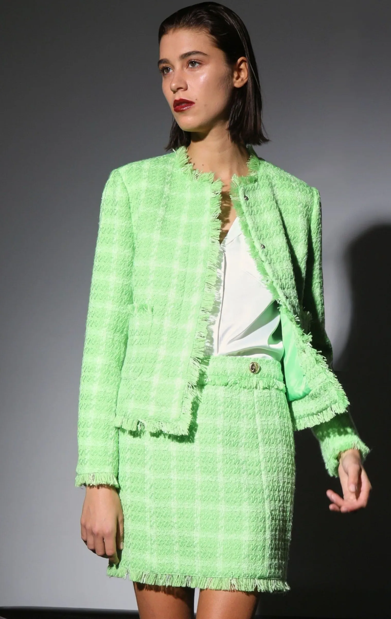 liam_jacket_pear_electric_0.webp Walter Baker Liam Jacket, Pear Electric Tweed>Women Jackets