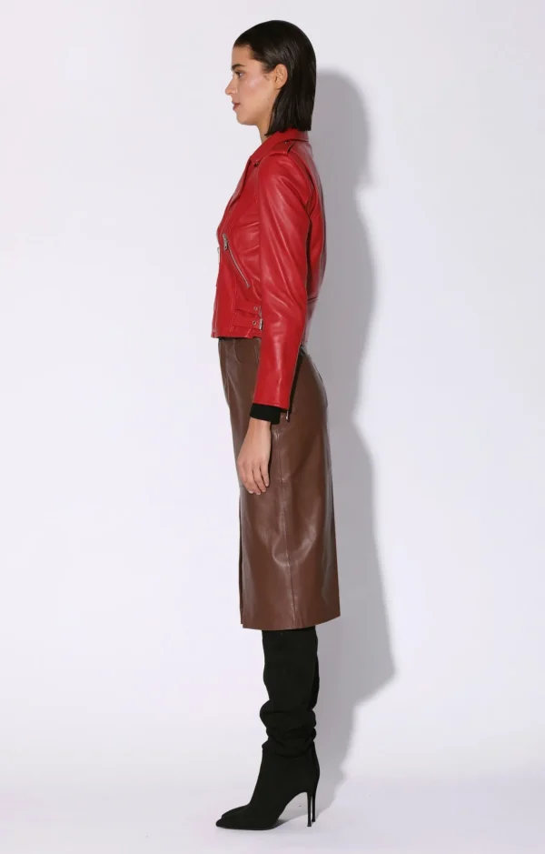 Walter Baker Liz Jacket, Red-Leather>Women Leather