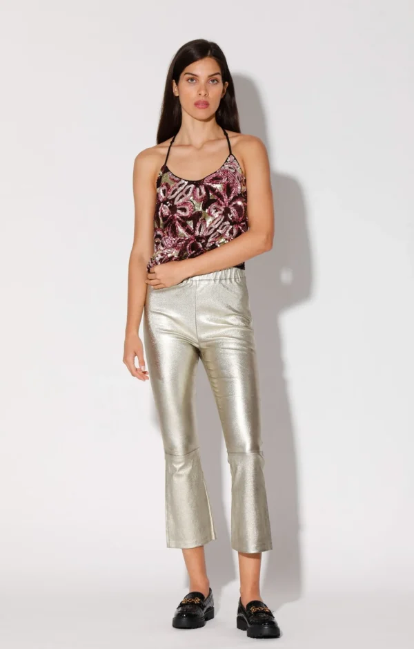 Walter Baker Lori Pant, Gold-Stretch Leather>Women Bottoms