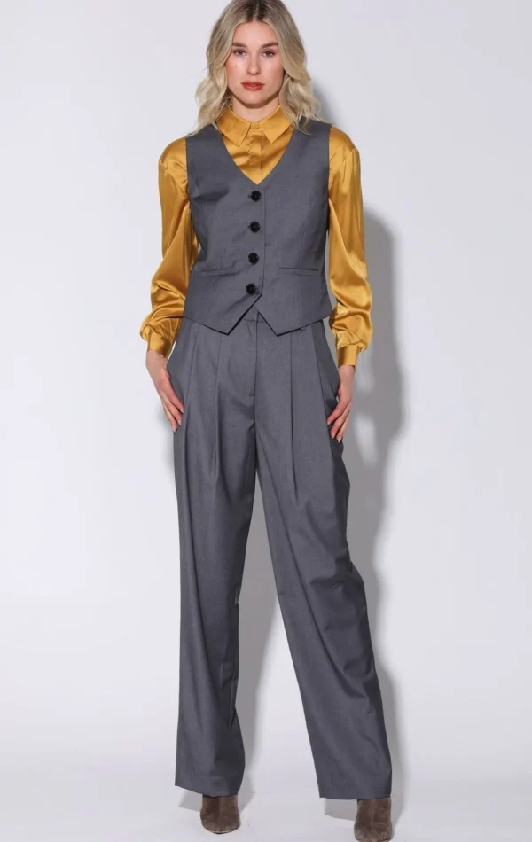 Walter Baker Luanna Vest, Grey>Women Tops