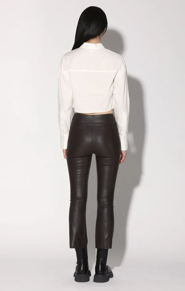 Walter Baker Luisa Pant, Mocha-Stretch Leather>Women Bottoms