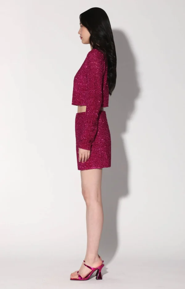 Walter Baker Megan Top, Magenta Rush Sequin>Women Tops