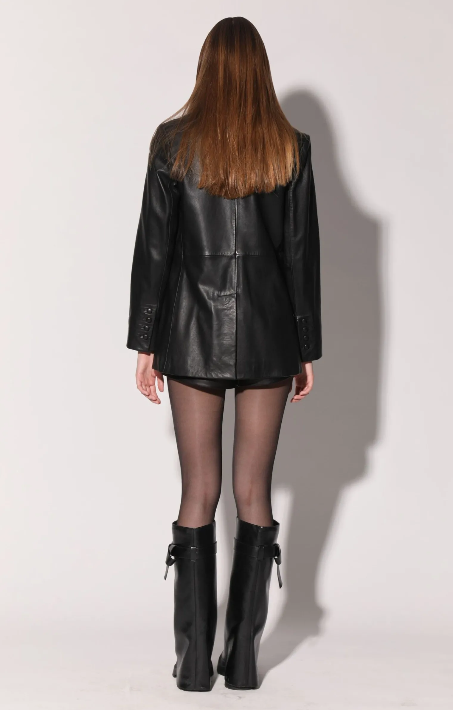 mia_blazer_blackleather_3.webp Walter Baker Mia Blazer, Black-Leather>Women Leather