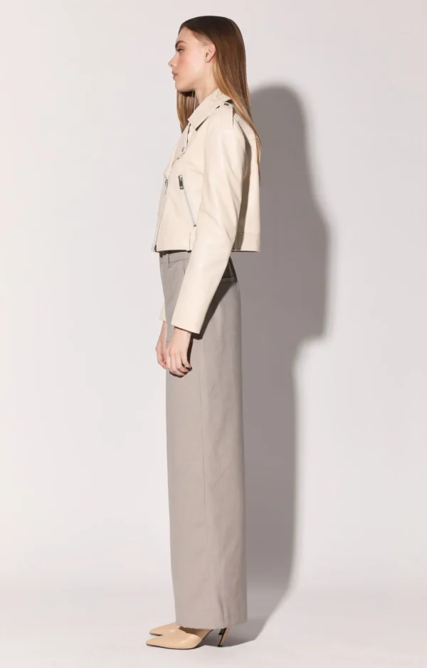 Walter Baker Milan Jacket, Oyster-Leather>Women Jackets