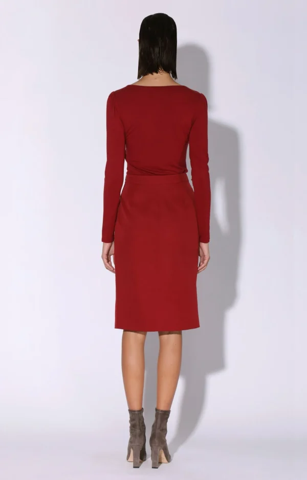 Walter Baker Parker Skirt, Wine>Women Bottoms