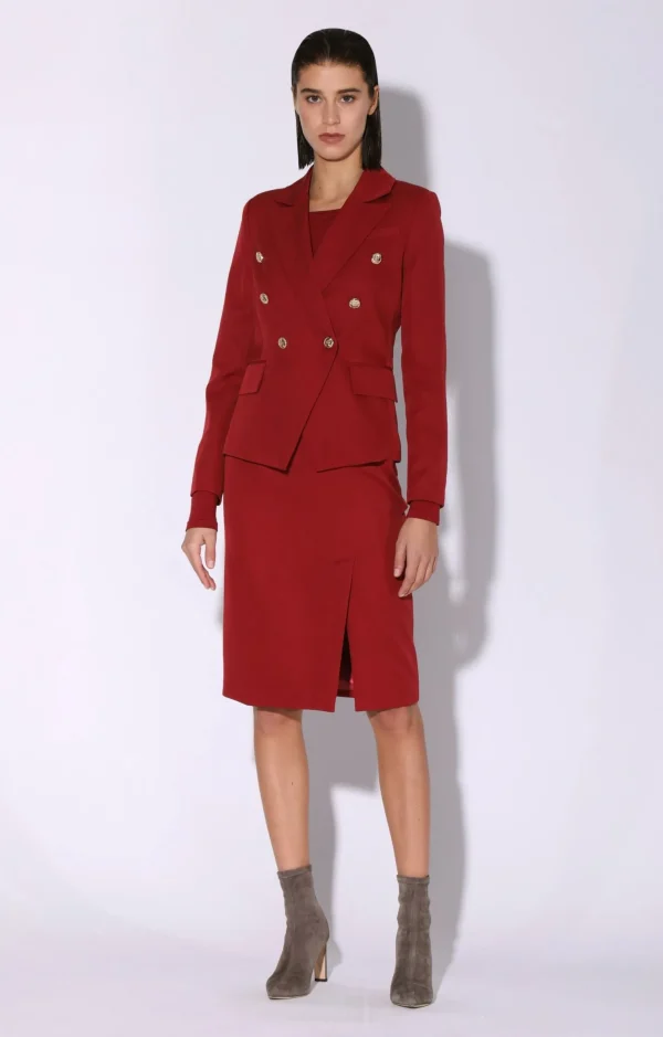 Walter Baker Phelps Blazer, Wine>Women Jackets