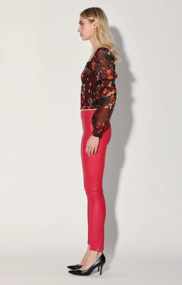 Walter Baker Roxanna Pant, Cerise-Stretch Leather>Women Bottoms
