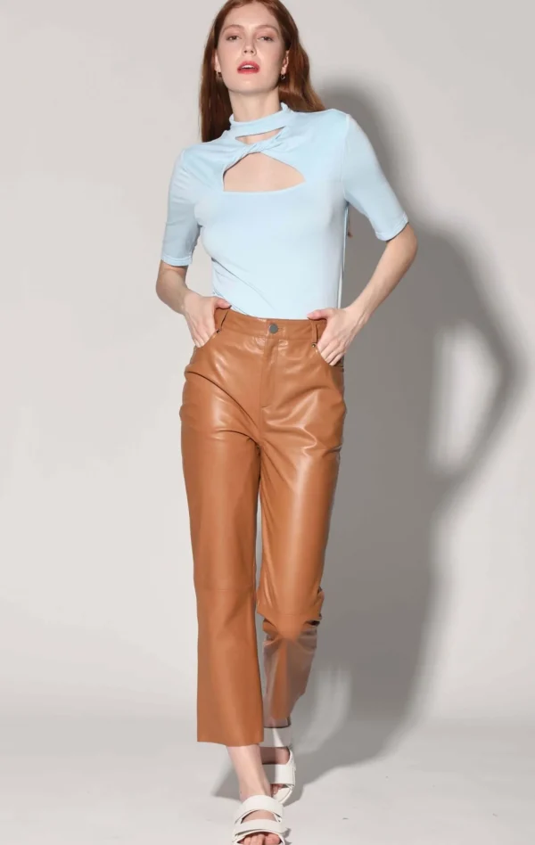 Walter Baker Selma Pant, Camel-Leather>Women Leather