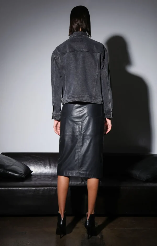 Walter Baker Shawna Jacket, Black Wash>Women Jackets