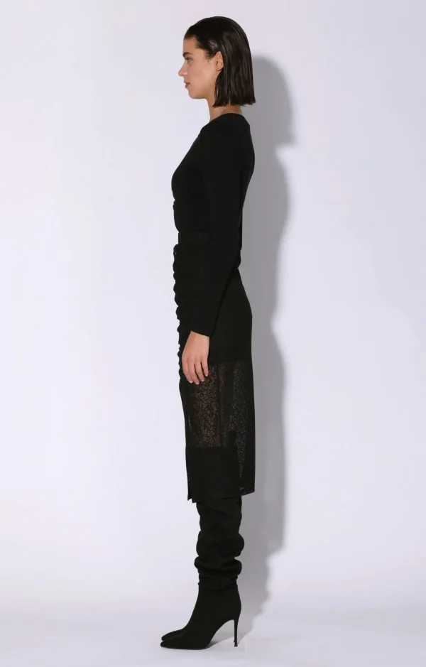 Walter Baker Stefana Skirt, Black>Women Bottoms