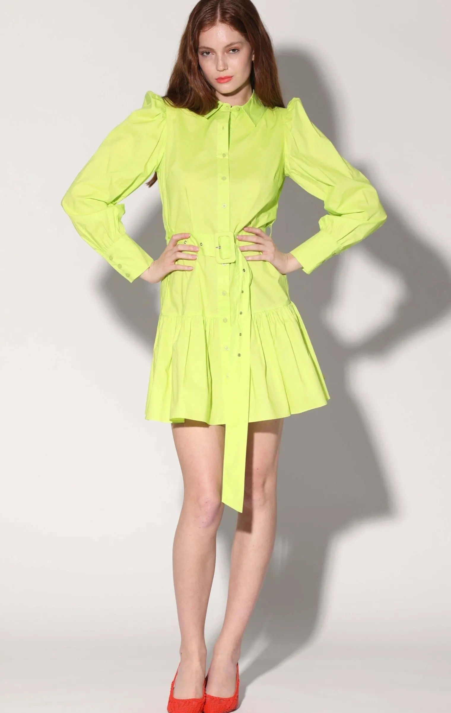 tara_dress_citron_1.webp Walter Baker Tara Dress, Citron>Women Dresses