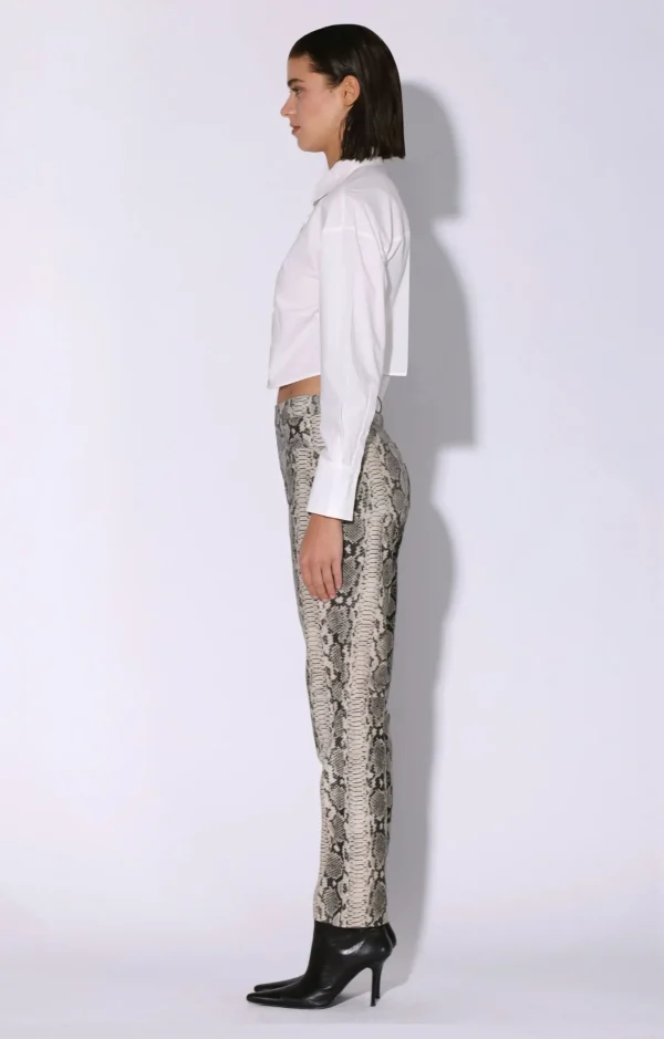 Walter Baker Yvette Pant, Grey Snake-Leather>Women Leather