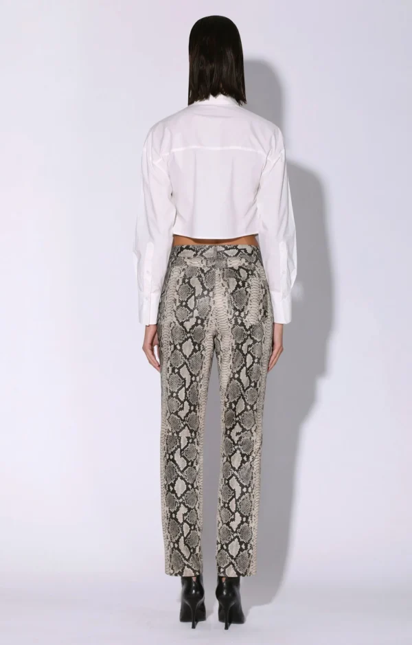 Walter Baker Yvette Pant, Grey Snake-Leather>Women Leather